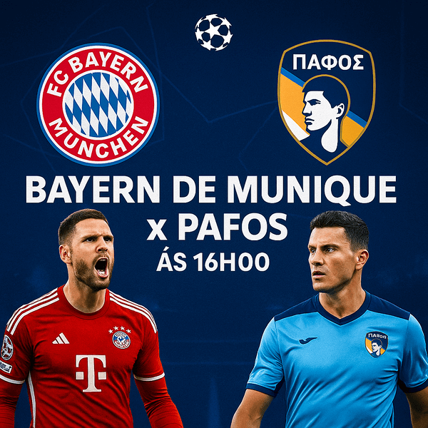 Bayern de Munique x Pafos às 16h00: tudo que você precisa saber