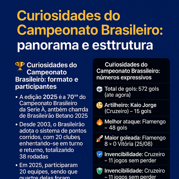 Curiosidades do Campeonato Brasileiro em 2025: fatos surpreendentes