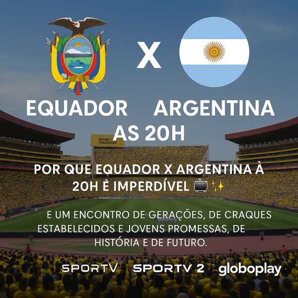Equador x Argentina as 20h – um duelo de vaga, orgulho e emoção no ar!