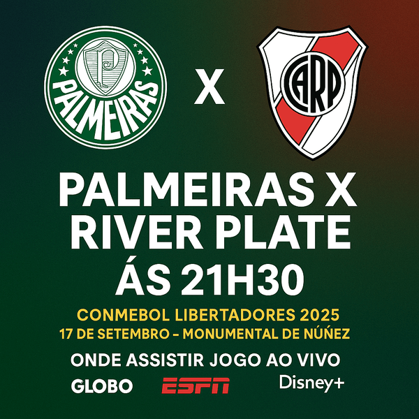 Palmeiras x River Plate às 21h30: tudo o que você precisa saber para assistir ao vivo